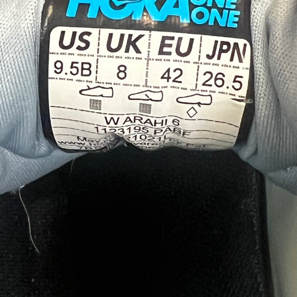 Hoka One Arahi 6 Women's Running Shoes Size 9.5B Blue/Orange - Picture 10 of 11